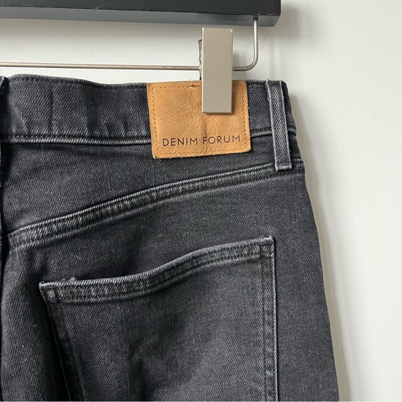 Denim Forum Arlo High Rise Straight Faded Black Denim Size 29 - Picture 4 of 12